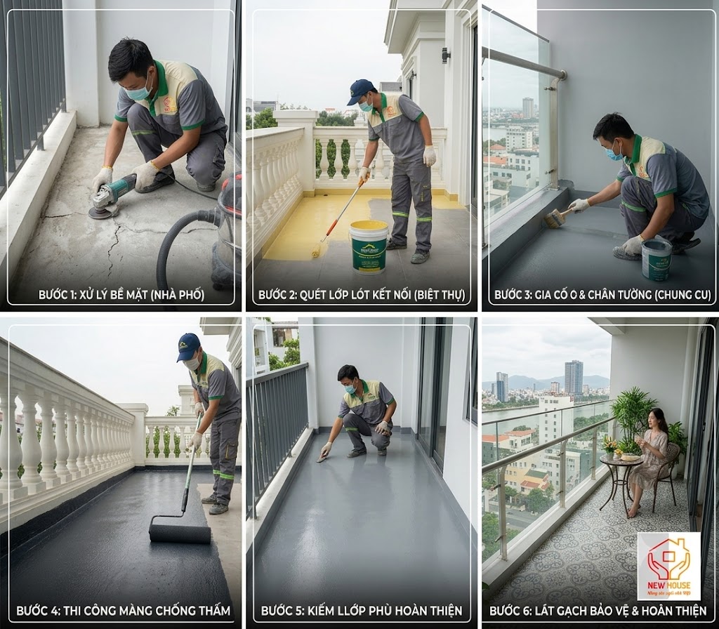 Giải pháp chống thấm ban công Giải pháp chống thấm ban công