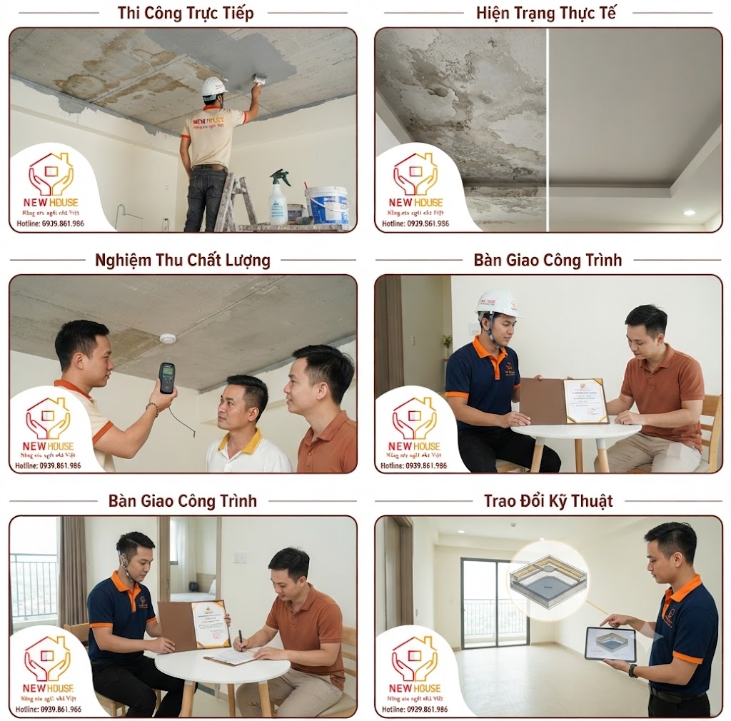 Dịch vụ chống thấm ngược trần nhà chung cư, nhà phố