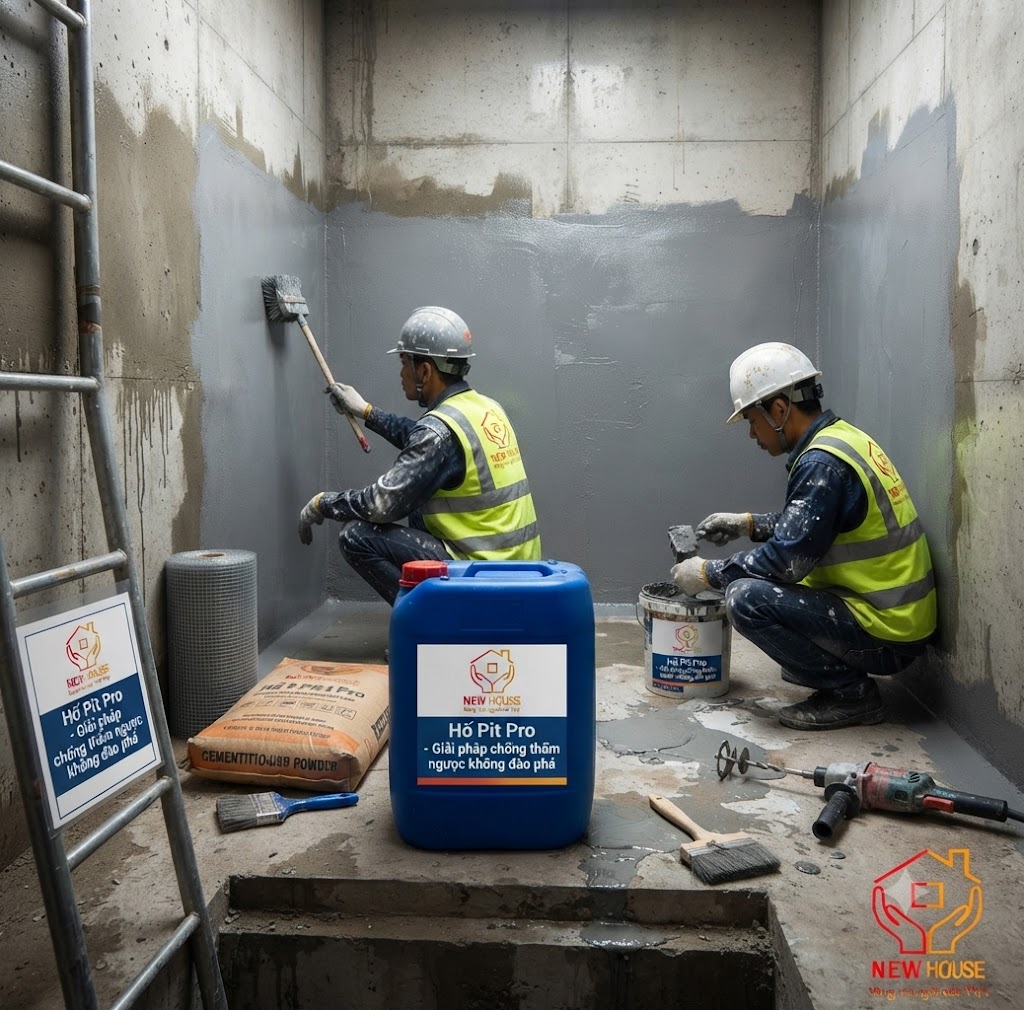 Giải pháp chống thấm ngược hố pit thang máy