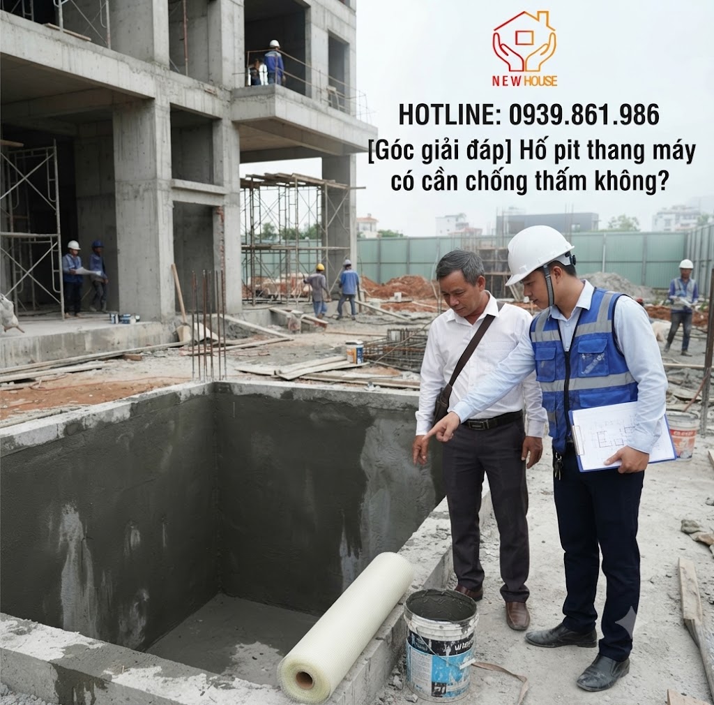 Hố pit thang máy có cần chống thấm không Hố pit thang máy có cần chống thấm không