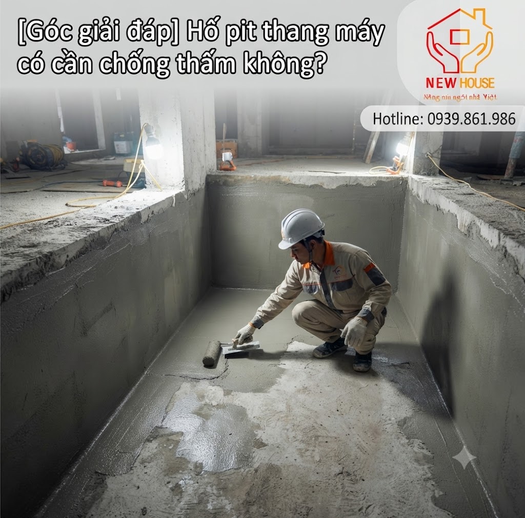 Hố pit thang máy có cần chống thấm không Hố pit thang máy có cần chống thấm không